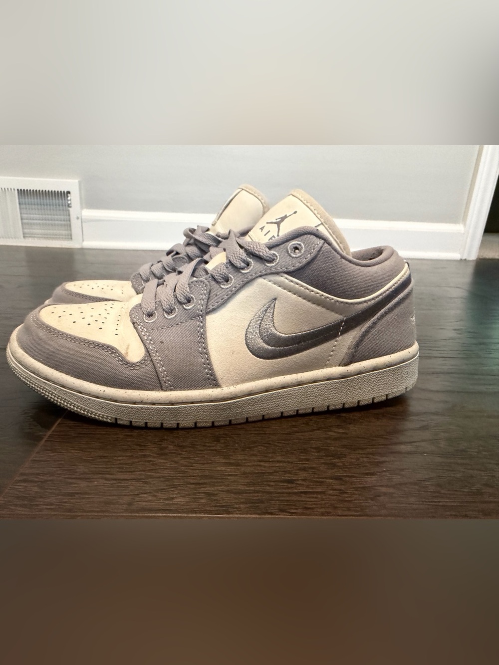 Jordan Low Top Sneakers in Gray and Cream